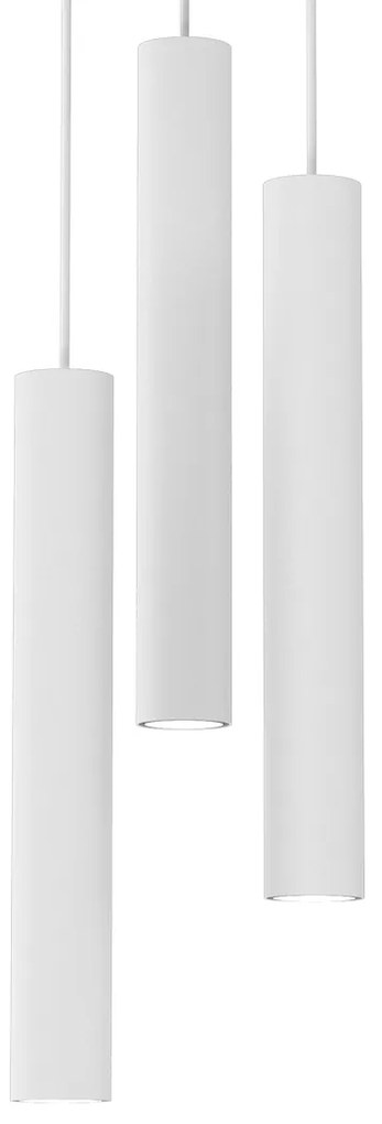 Závesné svietidlo Hudson, 3x biele kovové tienidlo, w, o