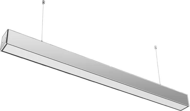 Optonica Závesné svietidlo LED Linear 40W 3400lm, strieborné - neutrálna biela