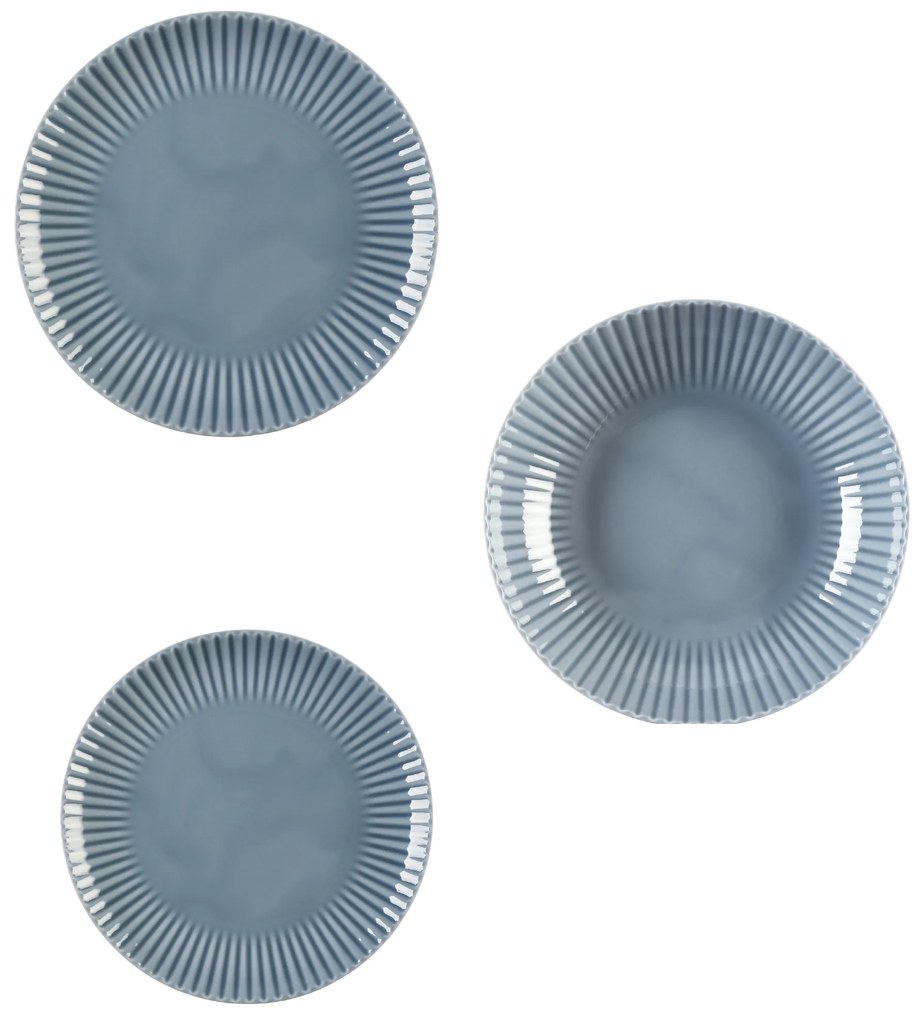 Daisy gray-blue tanierová súprava, 18 ks