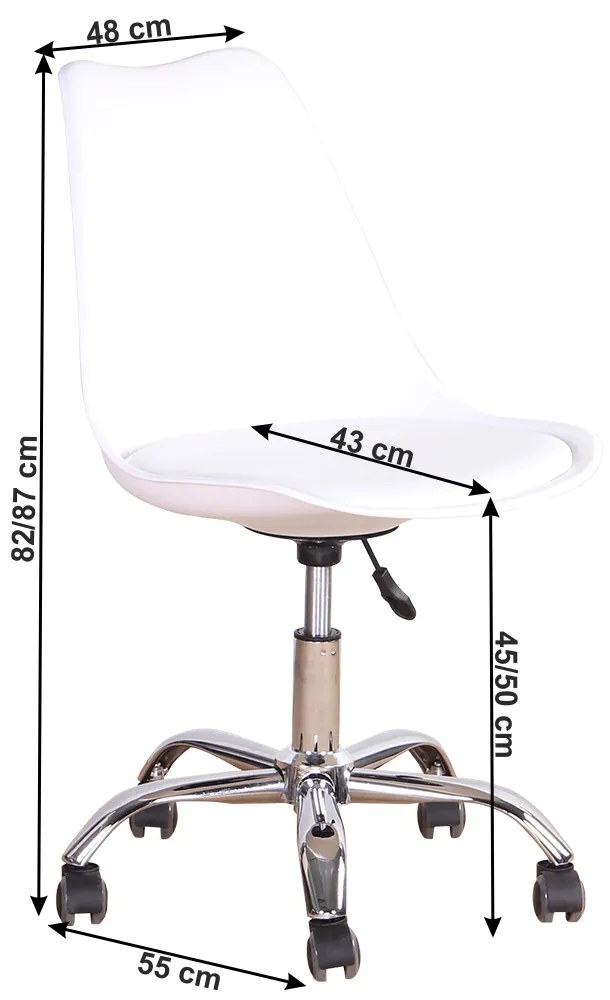 Kancelárska stolička Darana (biela). Vlastná spoľahlivá doprava až k Vám domov. 1034663