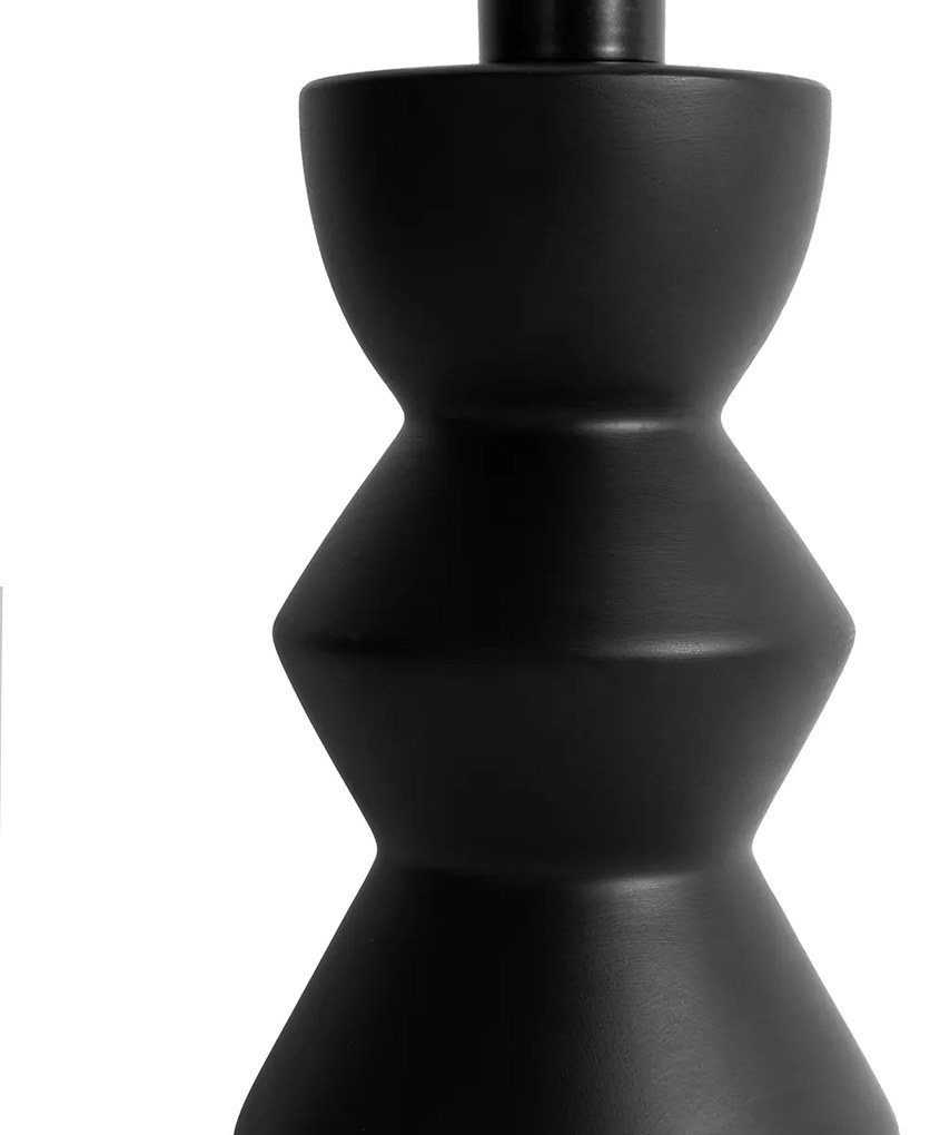 Dizajnová stolná lampa čierna keramická 16 cm bez tienidla - Alisia