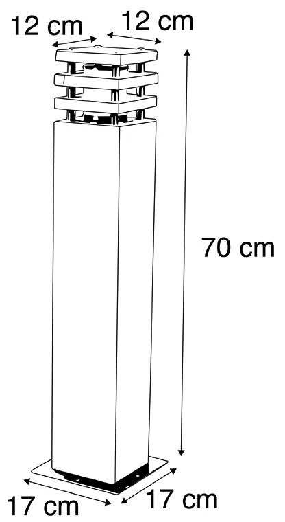 Moderná stojaca vonkajšia lampa pieskovcová 70 cm - nevrlá