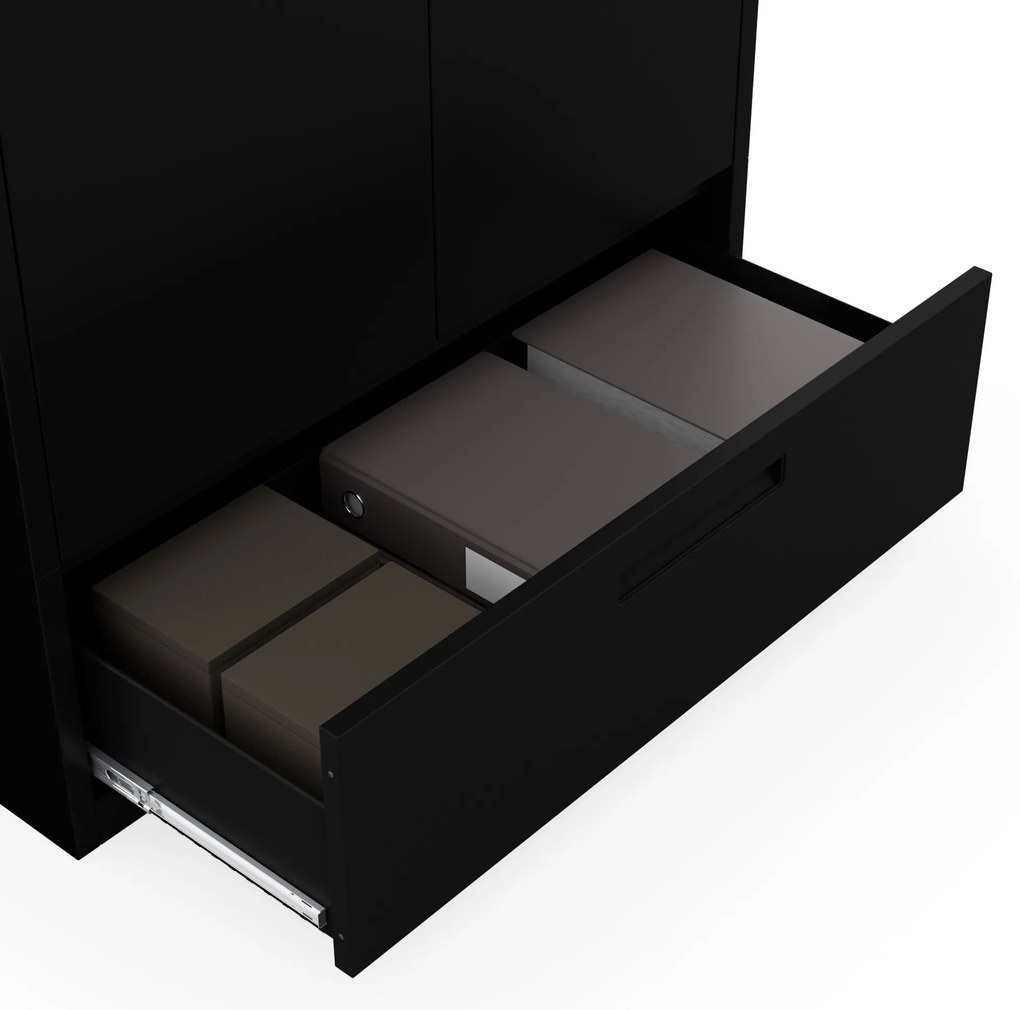 Megan Czarny - szuflada pojedyncza 185 cm