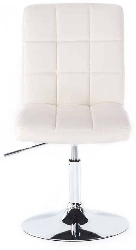 LuxuryForm DESIGN Stolička TOLEDO na striebornom tanieri - biela
