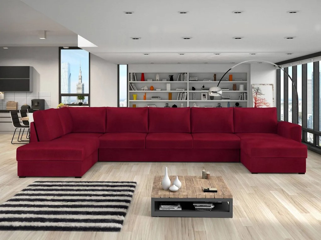 Sedacia súprava Szafran Large, Dostupné poťahy: ekokoža Soft 017 + Lux 06, Strana: Pravá - U