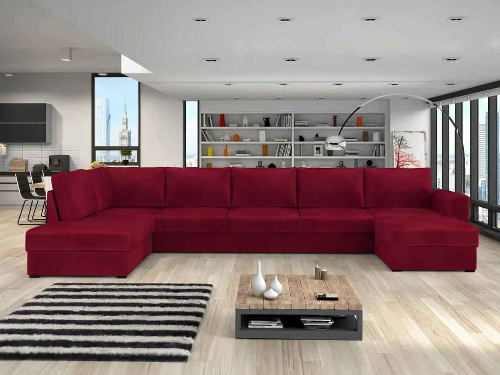 Sedacia súprava Szafran Large, Dostupné poťahy: ekokoža Soft 017 + Lux 06, Strana: Pravá - U