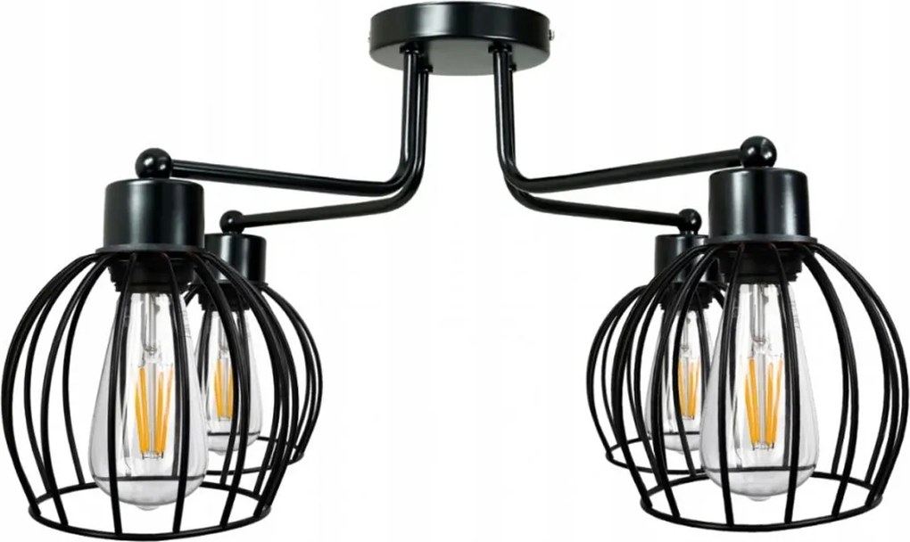 Závesná lampa DRON 4xE27 - DRÔT