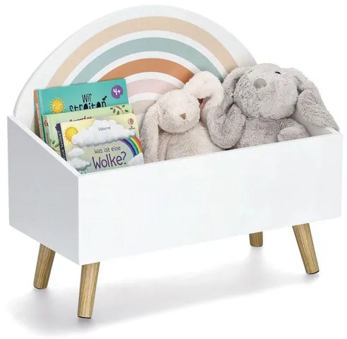Úložný box na hračky, truhlica na nožičkách RAINBOW