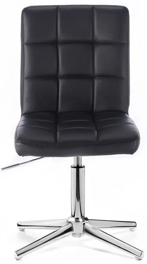LuxuryForm DESIGN Stolička TOLEDO na striebornom kríži - čierna
