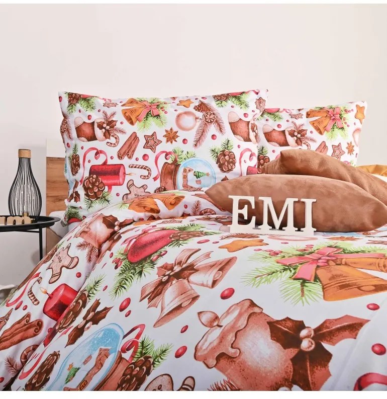 Vianočné bavlnené obliečky Rafael EMI, Štandardný set jednolôžko obsahuje 1x 140x200 + 1x 70x90