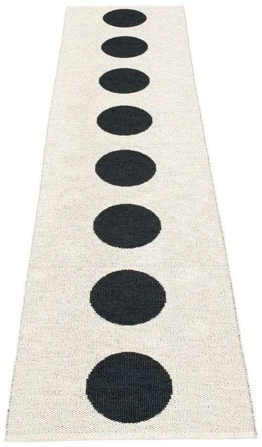 Čierno-biely vnútorný a vonkajší behúň 70x300 cm Vera Black – Pappelina
