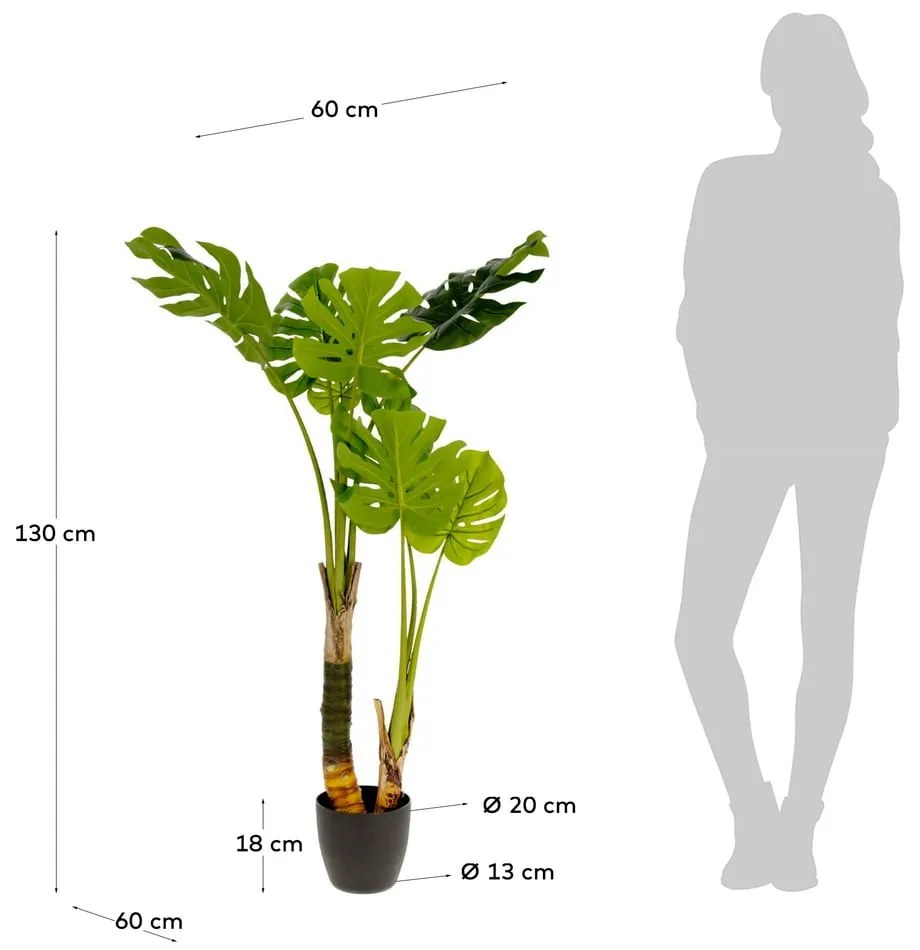 Umelá monstera (výška 130 cm) – Kave Home