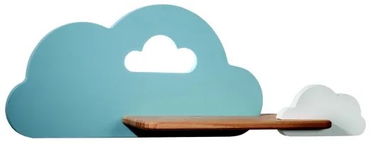 LED Detské nástenné svietidlo s poličkou CLOUD LED/5W/230V modrá/biela