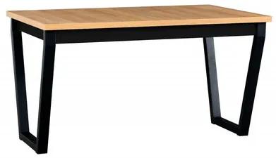 Rozkladací jedálenský stôl IKON 2 - dub wotan/čierne nohy