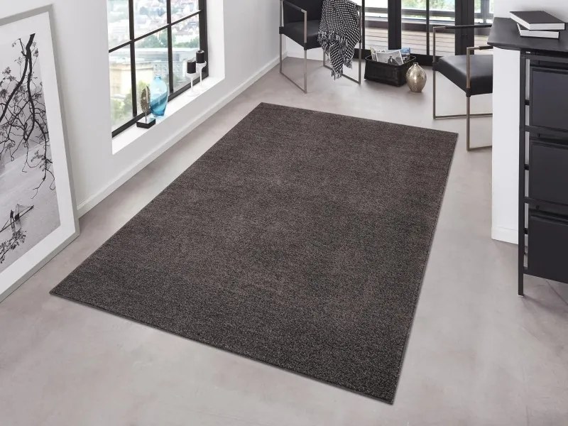 Hanse Home, Kusový koberec Pure 102661 Anthracite, 160x240, šedá, kancelária