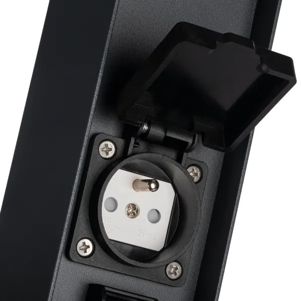 Kanlux 38765-Vonkajšia lampa s 2 zásuvkami DASTEN 1xG9/11W/230V 50 cm IP44 čierna