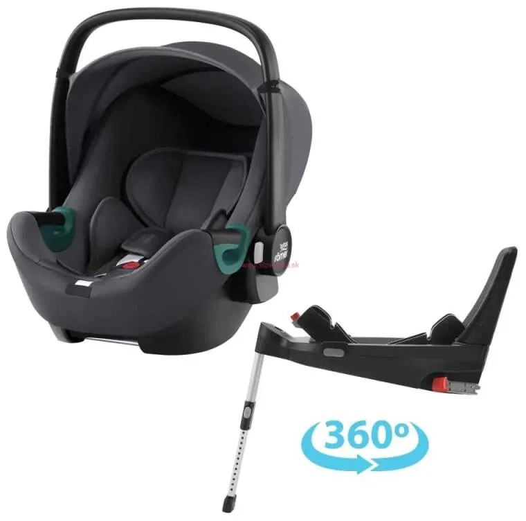 Autosedačka Baby-Safe 3 i-Size Flex Base 5Z Bundle, Midnight Grey