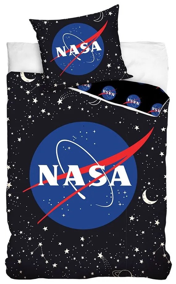 Bavlnené obliečky Homa NASA s nočným svietiacim efektom 140x200 cm