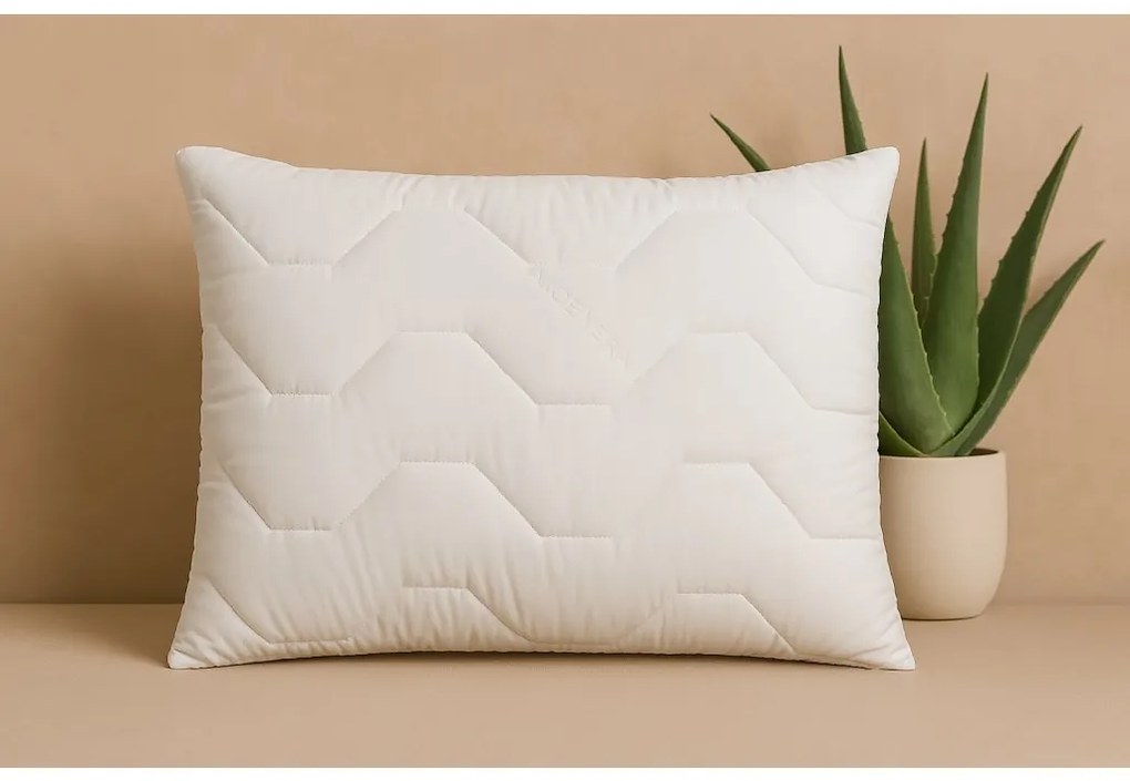 Luxusný vankúš Aloe Vera – hypoalergénny, prateľný, pre citlivú pokožku a zdravý spánok Veľkosť: 50x70 cm