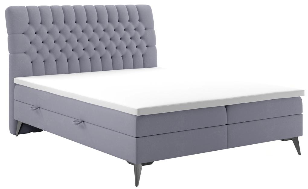 Manželská posteľ Boxspring 160 cm Molera (fialová) (s úložným priestorom). Vlastná spoľahlivá doprava až k Vám domov. 1020324