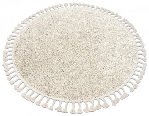 Kusový koberec Berber 9000 cream kruh, 160x160 (priemer) kruh, biela, obývacia izba, Dywany Łuszczów