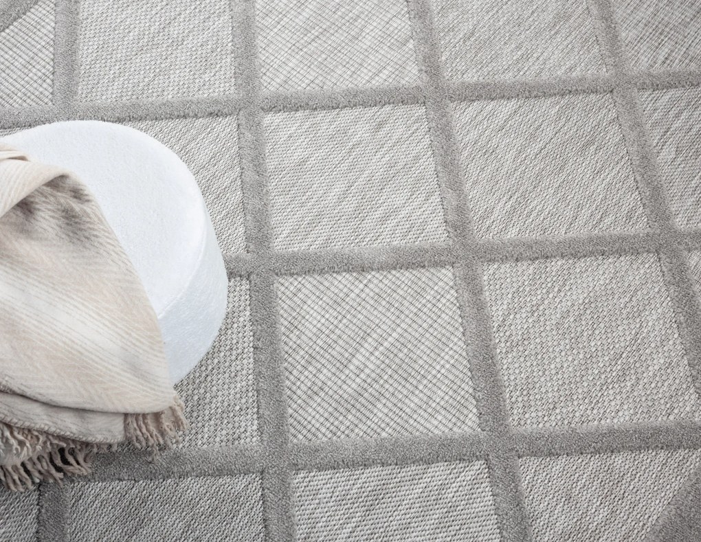 My Flair, Kusový koberec Mara II grau – na von aj na doma, 160x230, šedá, chodba / predsieň