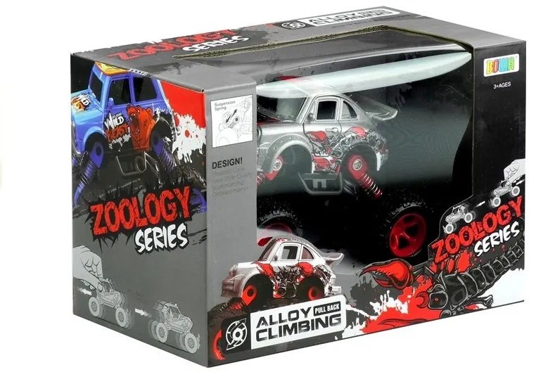 LEAN TOYS Monster Truck s tlmičmi nárazov - sivý