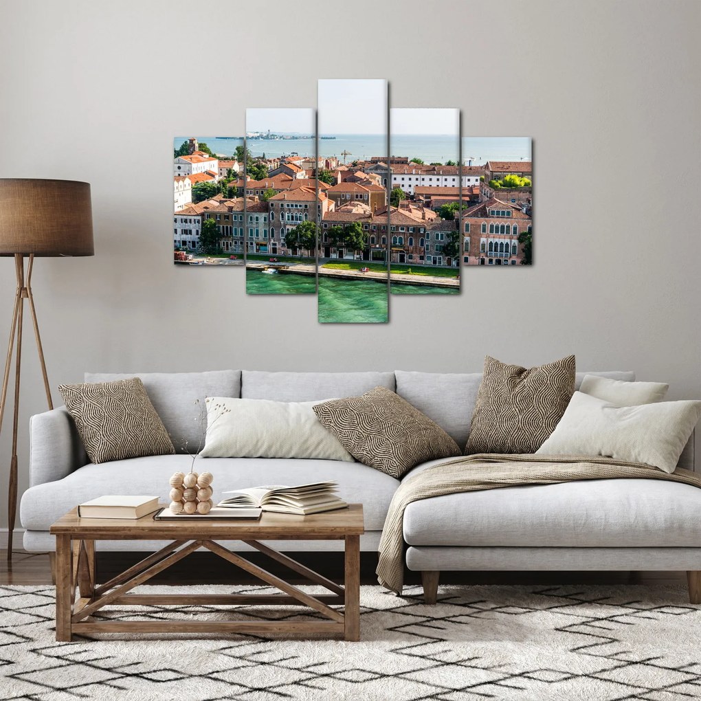 Obraz - Letecký pohľad na mesto (150x105 cm)