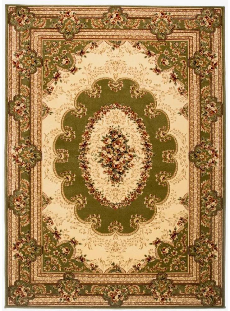 Kusový koberec klasický vzor zelený 60x100cm