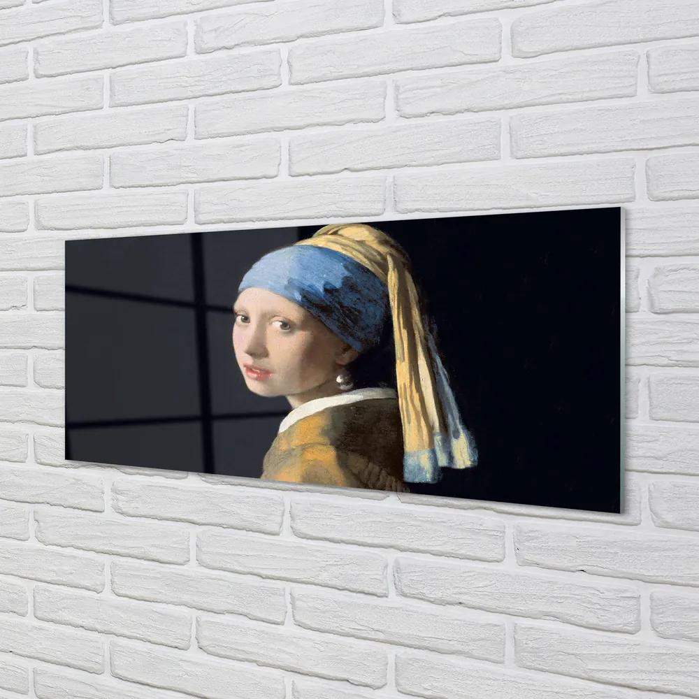 Obraz plexi Art dievča s perlou 120x60 cm