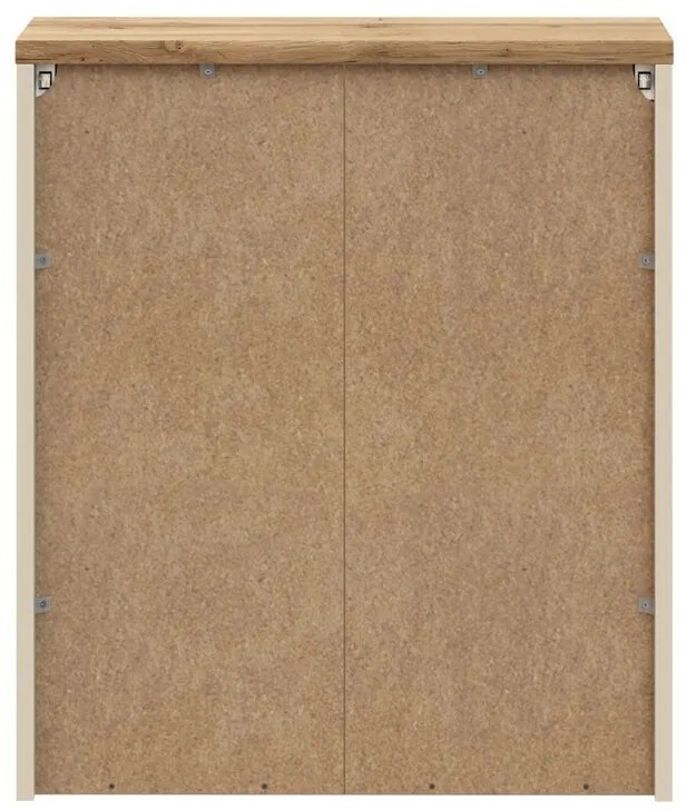 Závěsná skříňka se zrcadlem Bali 84-60-2D kašmír/dub wotan