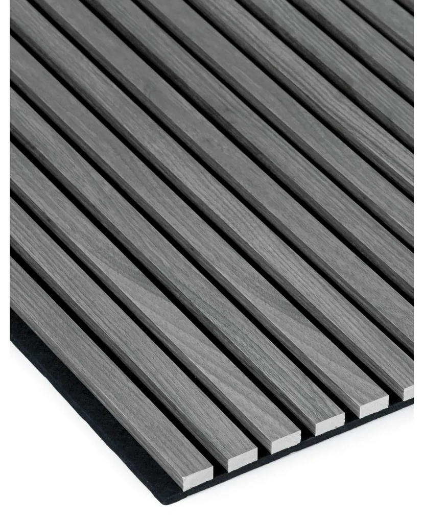 Drevený akustický panel, 2400 x 600 mm, dub grafitový