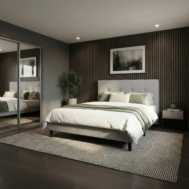 Manželská posteľ béžová 160x200 cm BED-M160 CRM2