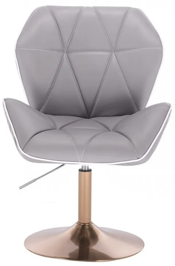 LuxuryForm DESIGN Stolička MILANO MAX na zlatom tanieri - šedá
