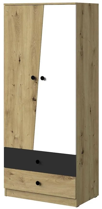 Skriňa Nero 01  80 – Čierna Mat