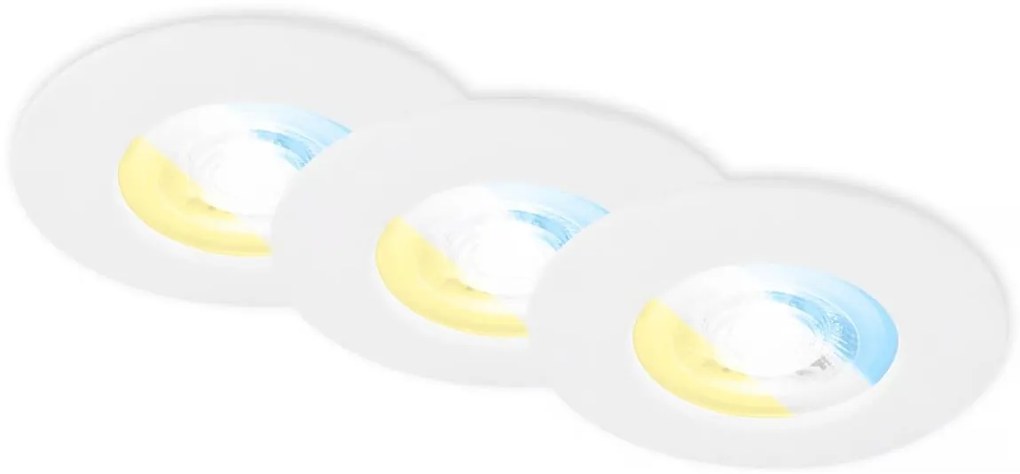 Briloner 7605036-SADA 3xLED Kúpeľňové podhľadové svietidlo 3xLED/4,9W/230V IP44 biela