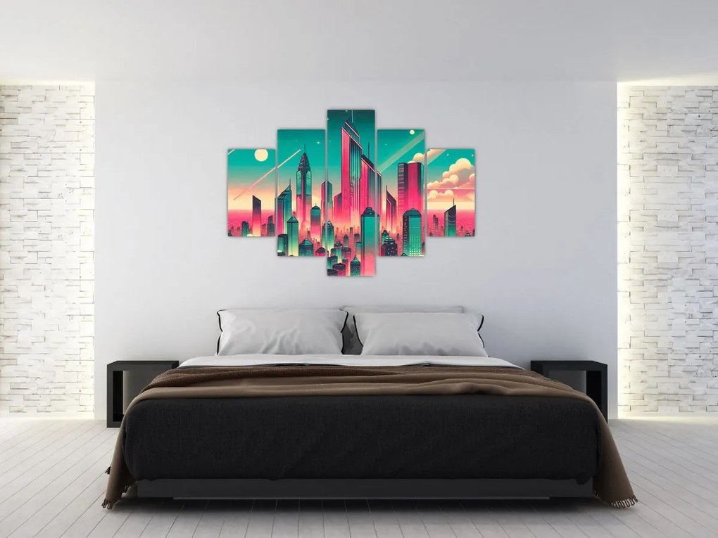 Obraz – Veľkomesto v pop-art štýle (150x105 cm)