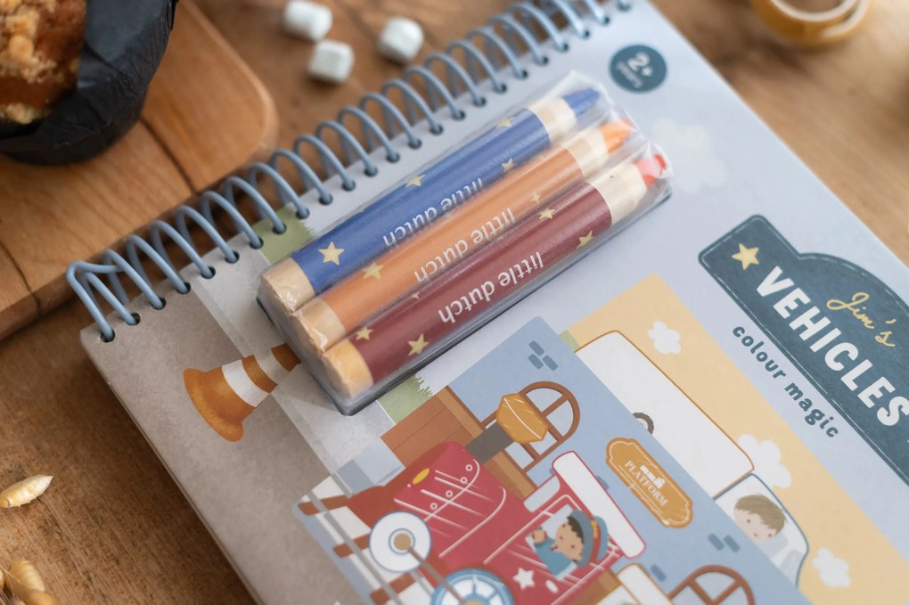 Omaľovánky s pastelkami Doprava Jim