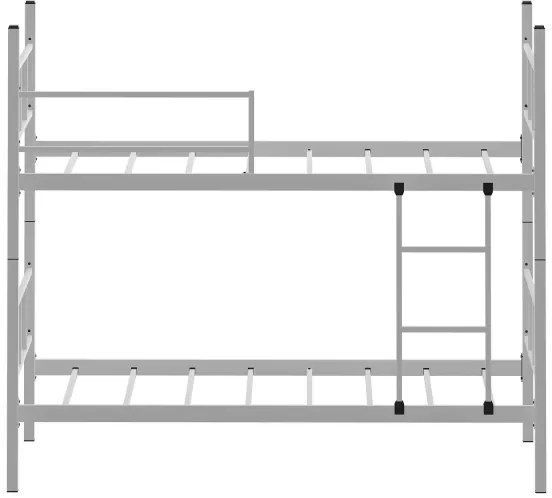 Kovová poschodová posteľ MAVEN 90x200 cm biela nosnosť 2x100 kg
