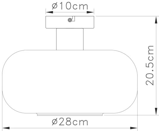 Globo 15566D - Prisadený luster GIUSEPPE 1xE27/40W/230V pr. 28 cm šedá