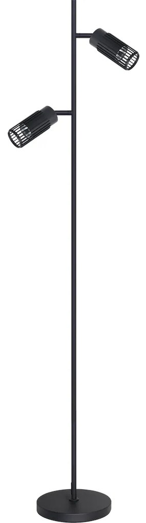 Stojacia lampa Vertical, 2x čierne kovové tienidlo, b