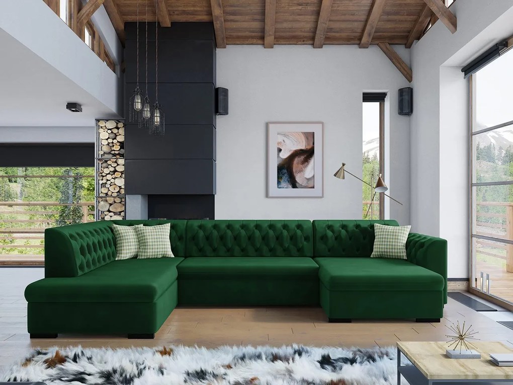 Veľká sedačka do obývačky Valdero, Dostupné poťahy: Magic Velvet 2227 + Magic Velvet 2227 + Evo 29, Strana: Ľavá