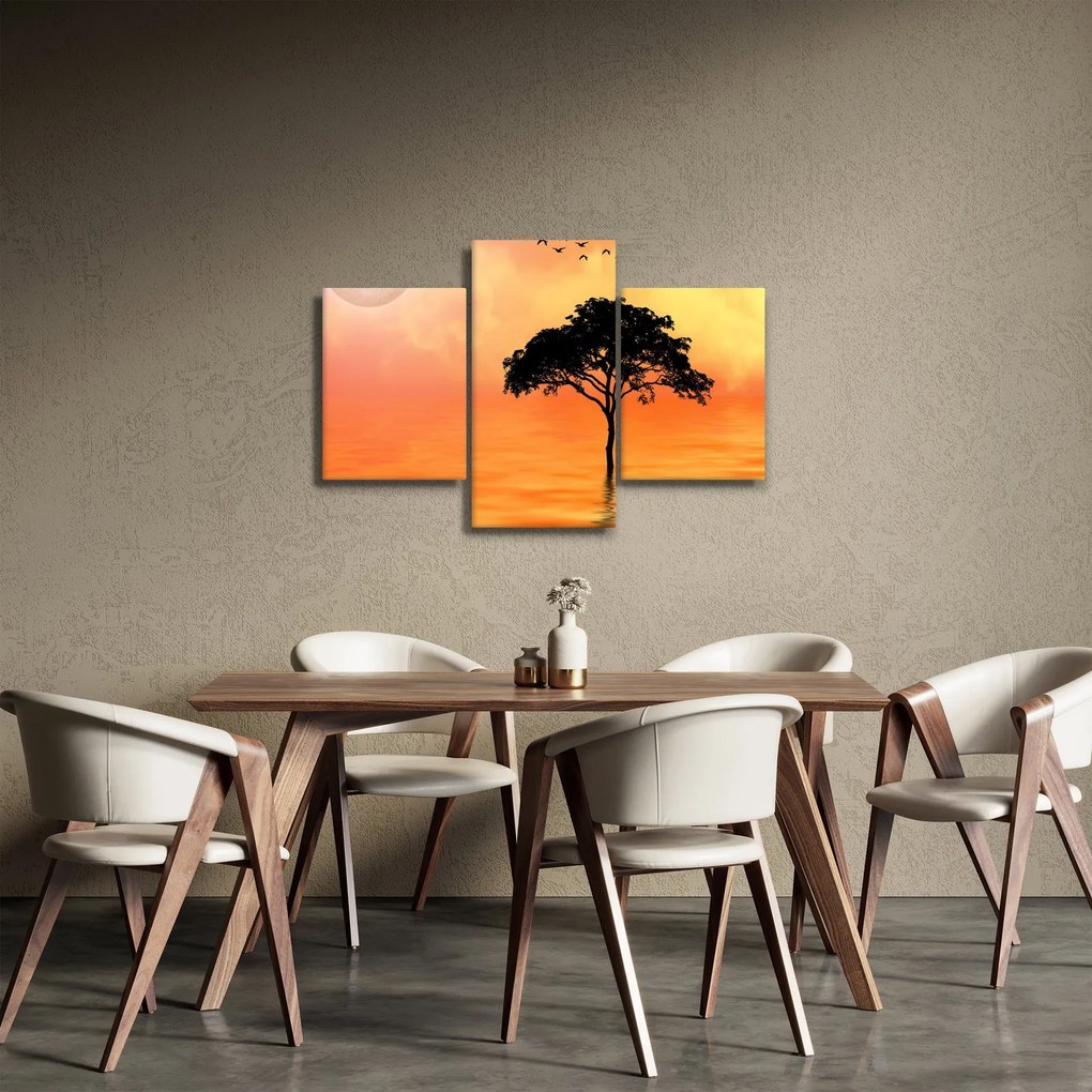 Obraz stromu pri západe slnka (90x60 cm)