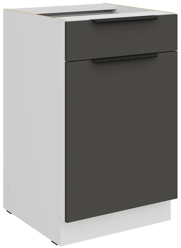 Kuchynská skrinka Aria-Gr/Wh Anti Fingerprint 50d 1f 1s Bb