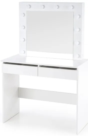 Toaletný stolík s LED osvetlením HOLLYWOOD 140x94 cm biela