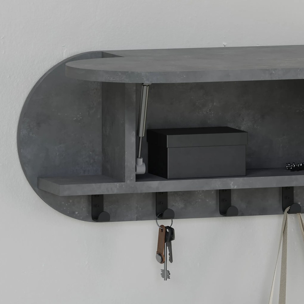 Predsieňový vešiak Houseland Kroma retro sivý