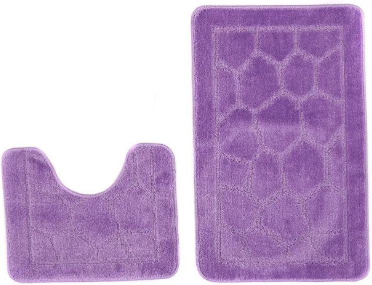 Kúpeľňové predložky 1147 tmavo fialové 2 ks, Šířky běhounů 100 cm
