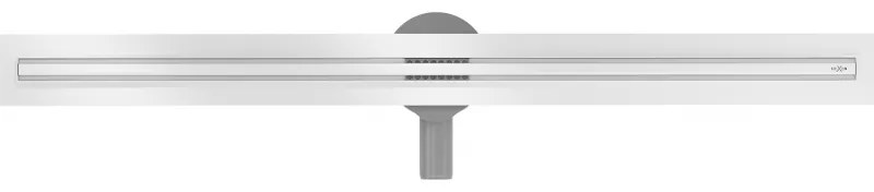 Mexen Flat nerezový sprchový žľab s rotačným 360° sifónom 120 cm, vzor SLIM, biela, 1241120