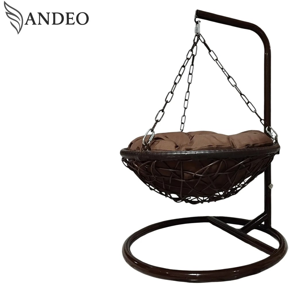 Závesné hojdacie kreslo pre mačky LILY - hnedé