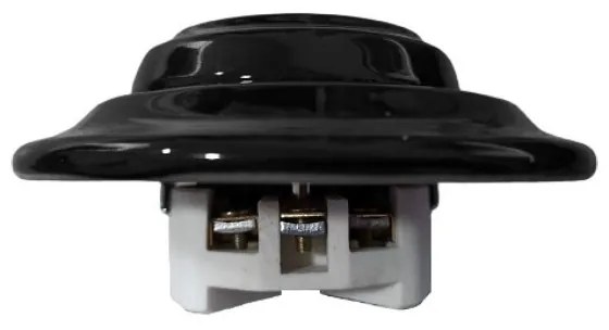 Elhard Okrúhla keramická zásuvka, čierna KV2000B